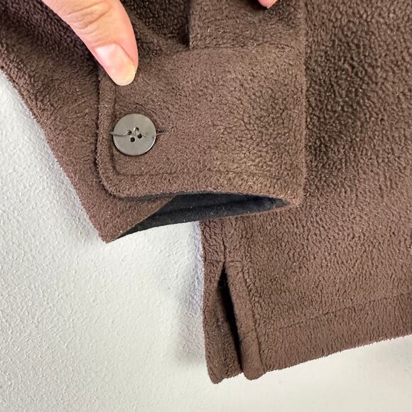 Vintage 90s Juneau Fleece Chore Jacket Size M Brown Button Up Utility Field - Picture 6 of 9